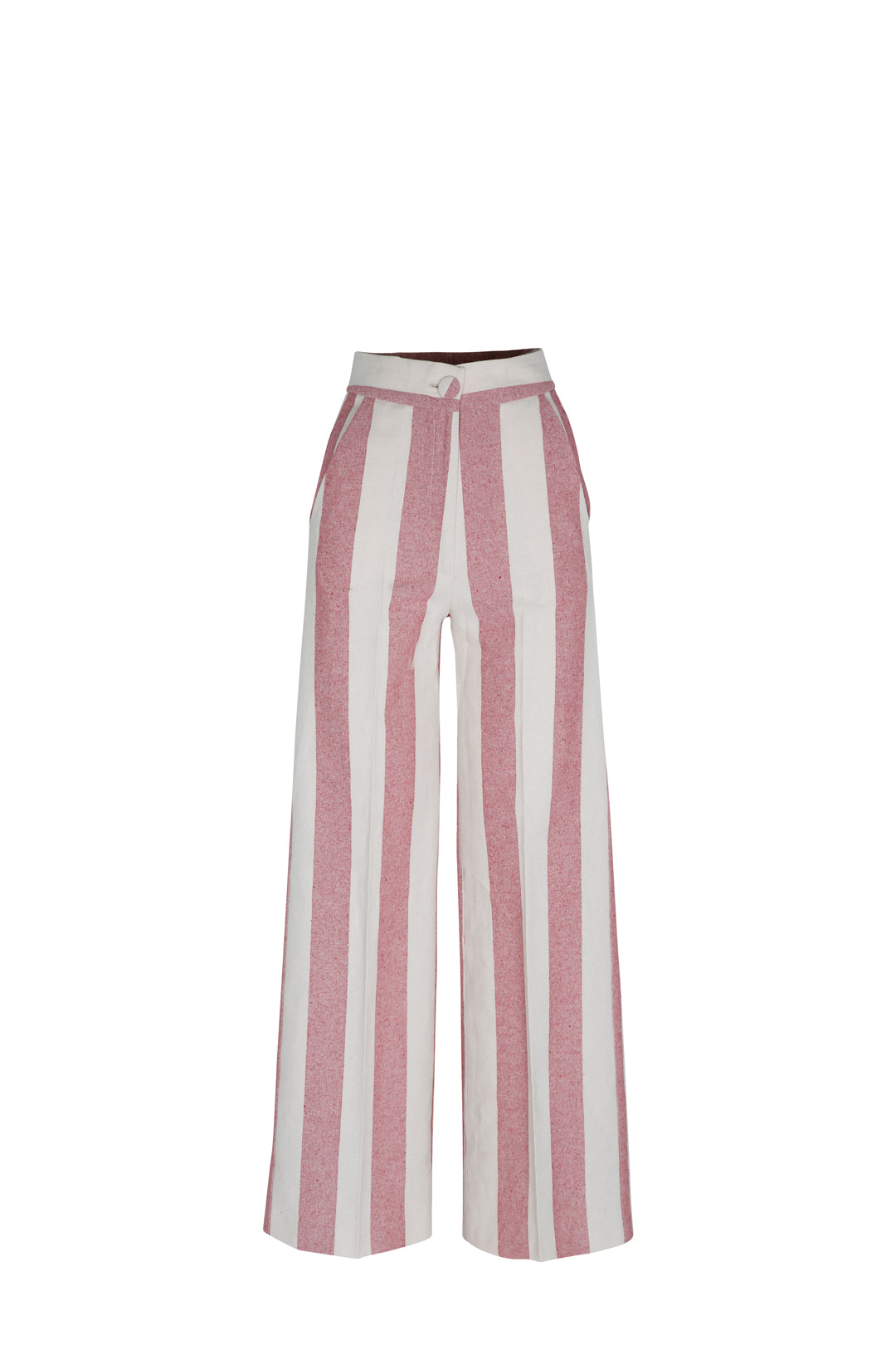 PALAZZO PANTS WITH RED FAT STRIPE