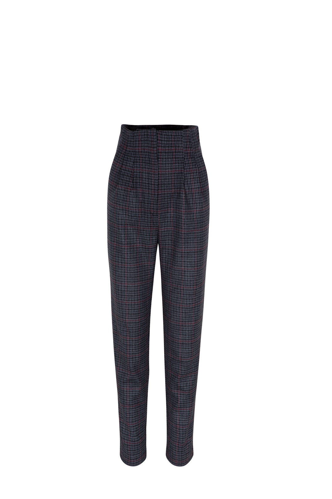 GRAY AND LARGE CHECK STOCKHOLM TROUSERS
