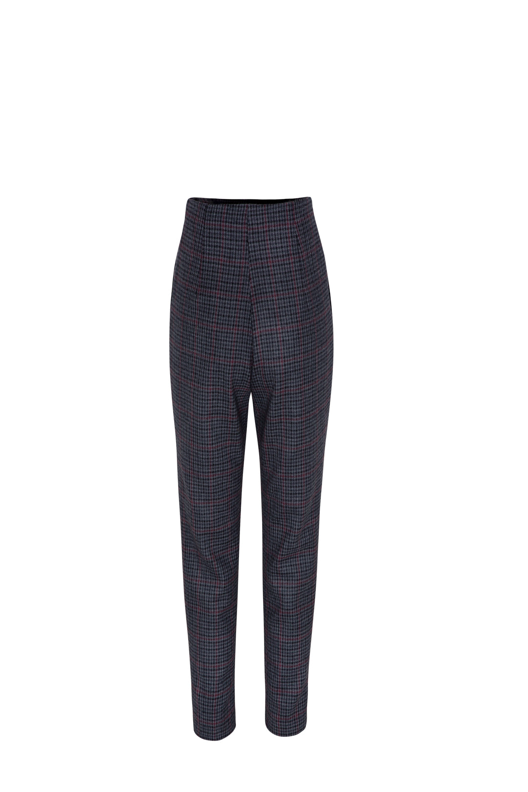 GRAY AND LARGE CHECK STOCKHOLM TROUSERS